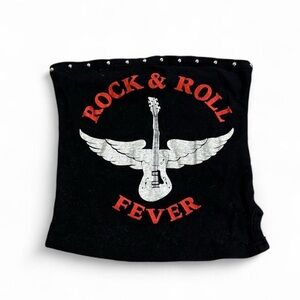 Y2K Vintage Diabless Rock & Roll Fever Studded Tube Top